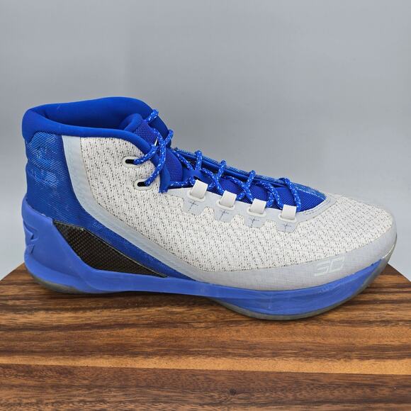 Under Armour Curry 3 Shoes Men\'s 12 Blue Gray Athletic Basketball Sneakers main image 7